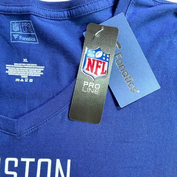 NFL Pro Line Fanatics Texans Women's‎ Navy Houston Strong V-Neck Shirt Sz XL NWT - Picture 6 of 10